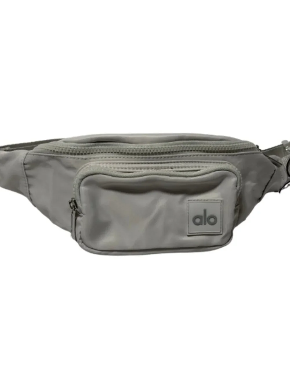 Alo Yoga Belt Bag Light Silver Crossbody Fanny Pack NWT Multi Pocket - Picture 2 of 7